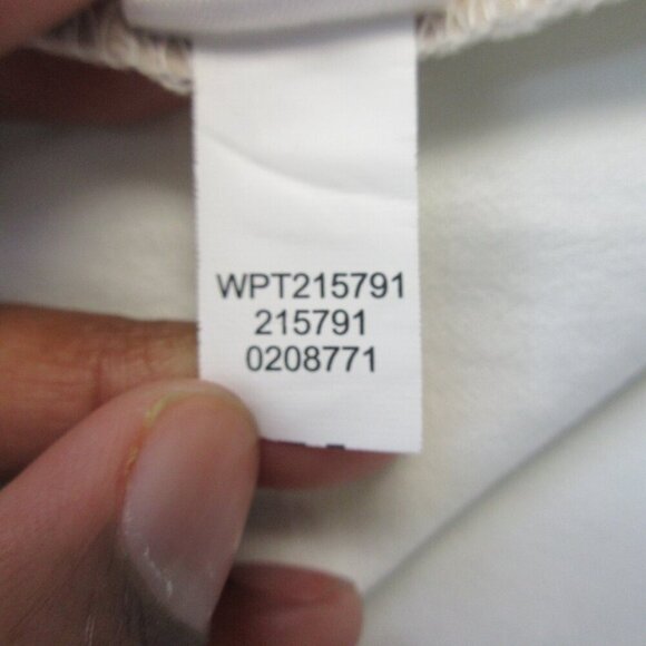 J Jill Women's Pants 14 White Cotton Blend Pleated Stretch Minimalist Beach 432 - Picture 5 of 14